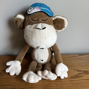 VTG Y2K Original Bobby Jack Monkey Plush Sleepy Time Eye Mask  Snores  - Works!